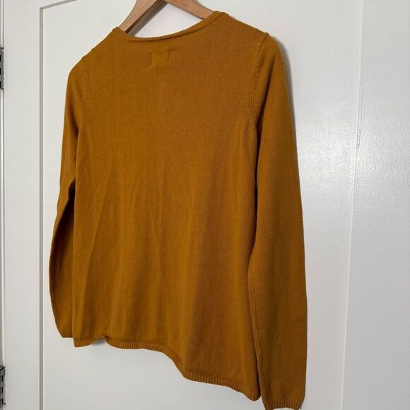 Simply Vera Vera Wang Cardigan Womens Sz XS Mustard Button Front Casual Colorful - Picture 5 of 11